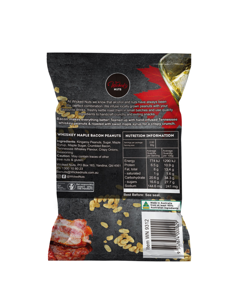 Whiskey Maple Bacon Peanuts 120gm