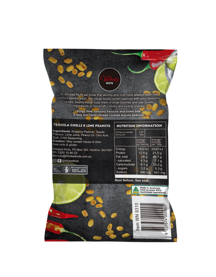 Tequila Chili Lime Peanuts 120gm