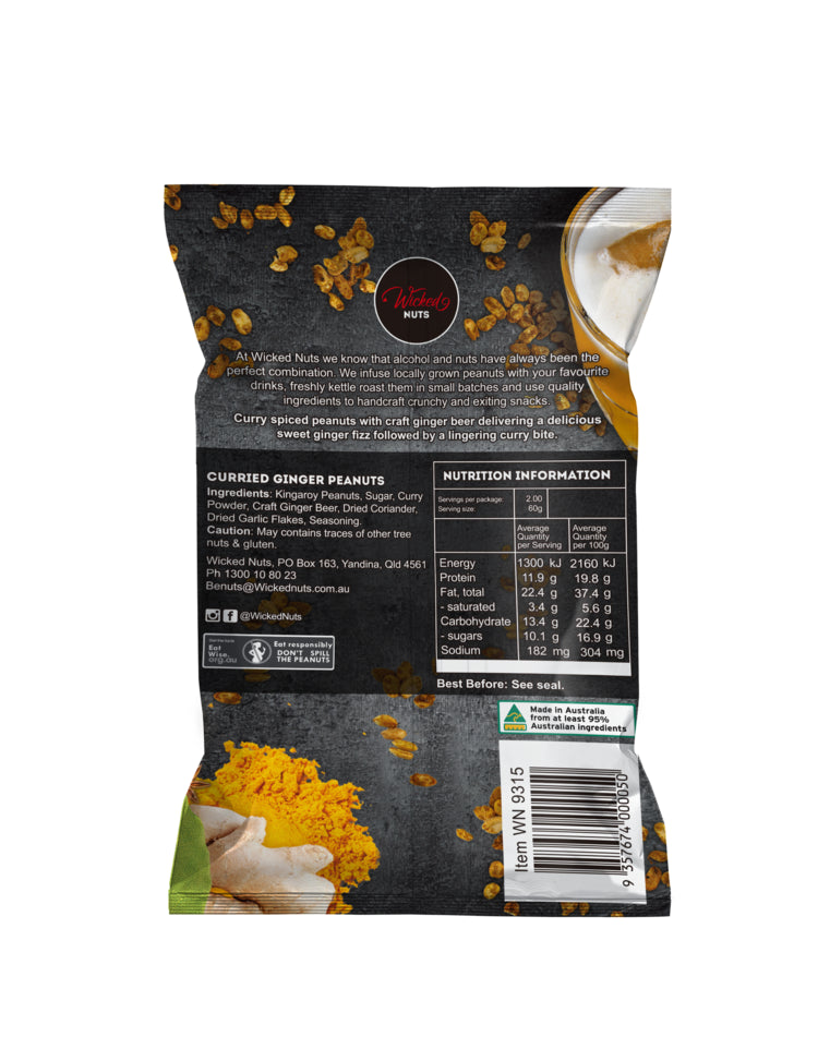 Ginger Beer and Curry Roasted Peanuts 120gm